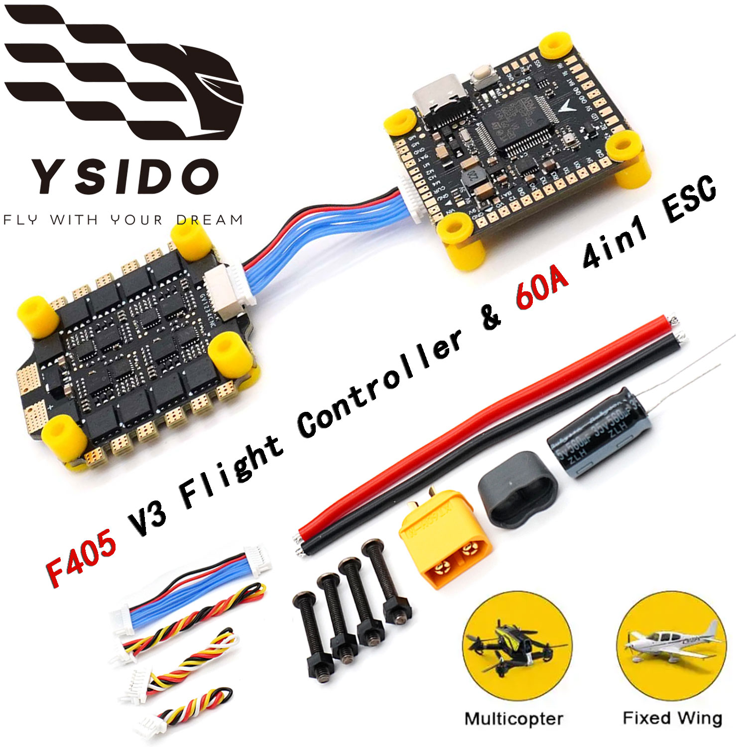 Zestaw kontrolera lotu YSIDO F – Mateksys Flight Controller F405 Wte recenzja i cena