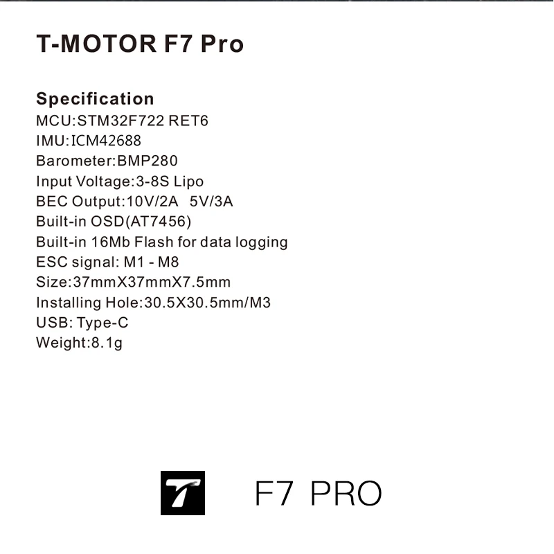 Kontroler lotu F7 PRO T-Motor, – T-Motor F7 Pro Flight Controller recenzja i cena